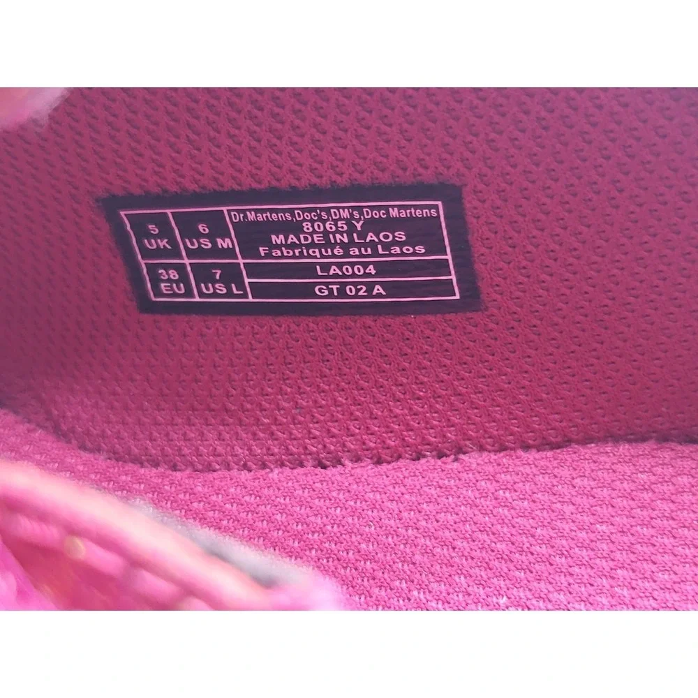 Dr Martens 8065 Y Nebula Glitter Mary‎ Jane Fuchsia Pink Girls 7 Boys 6